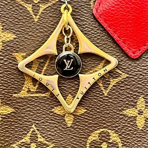 Louis Vuitton Gold Tone & Black Statement Necklace